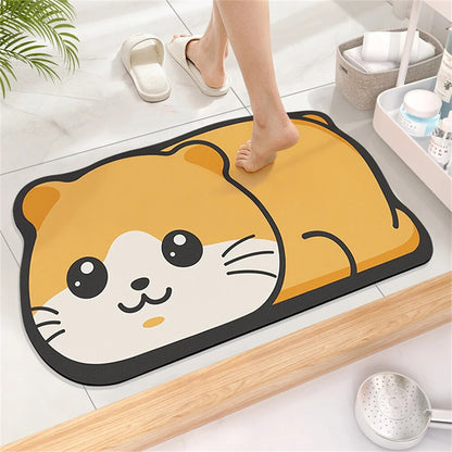 Cute Cartoon Super Absorbent Diatom Mat