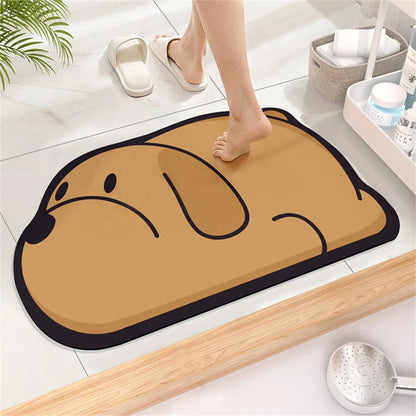 Cute Cartoon Super Absorbent Diatom Mat